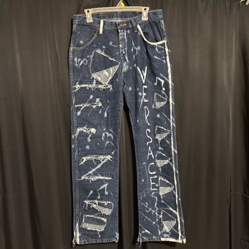 Unbranded Men’s Patchwork Denim Jeans size 34x32
